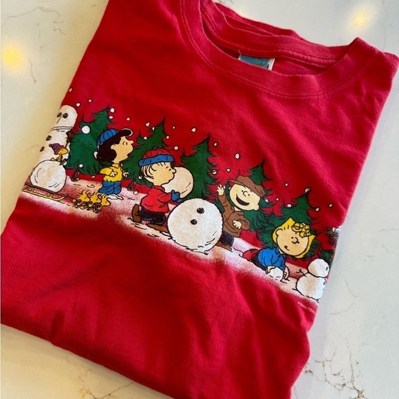 Vintage Peanuts Gildan Cotton Men's Boxy Tee Short Sleeve Snowman / large - Picture 9 of 11